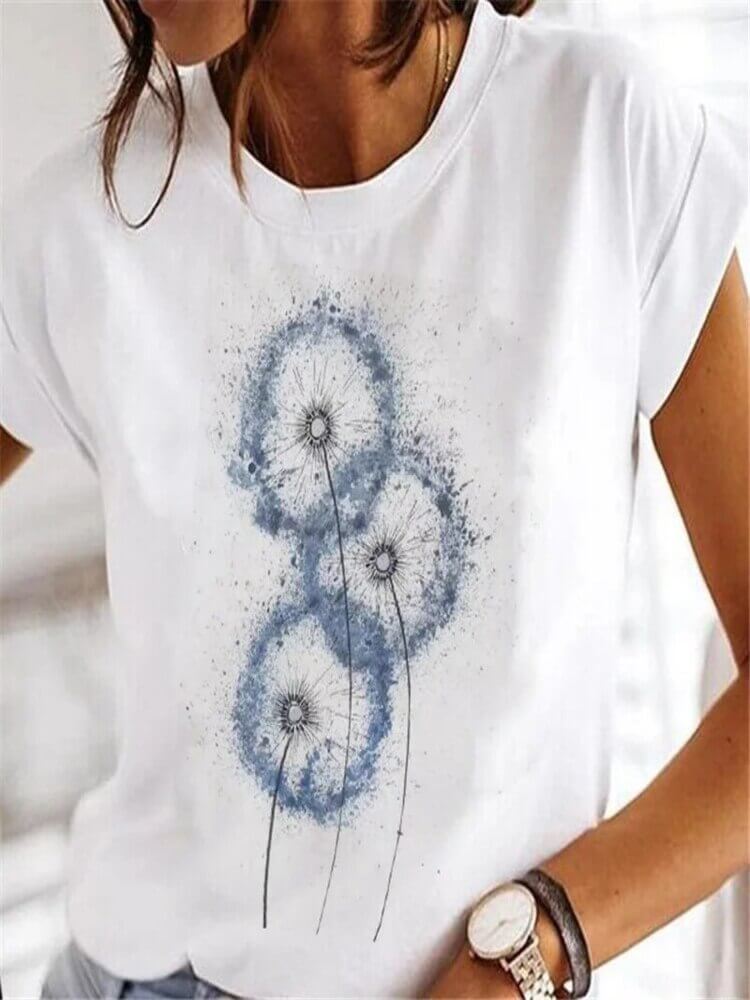 Camiseta Feminina Flores